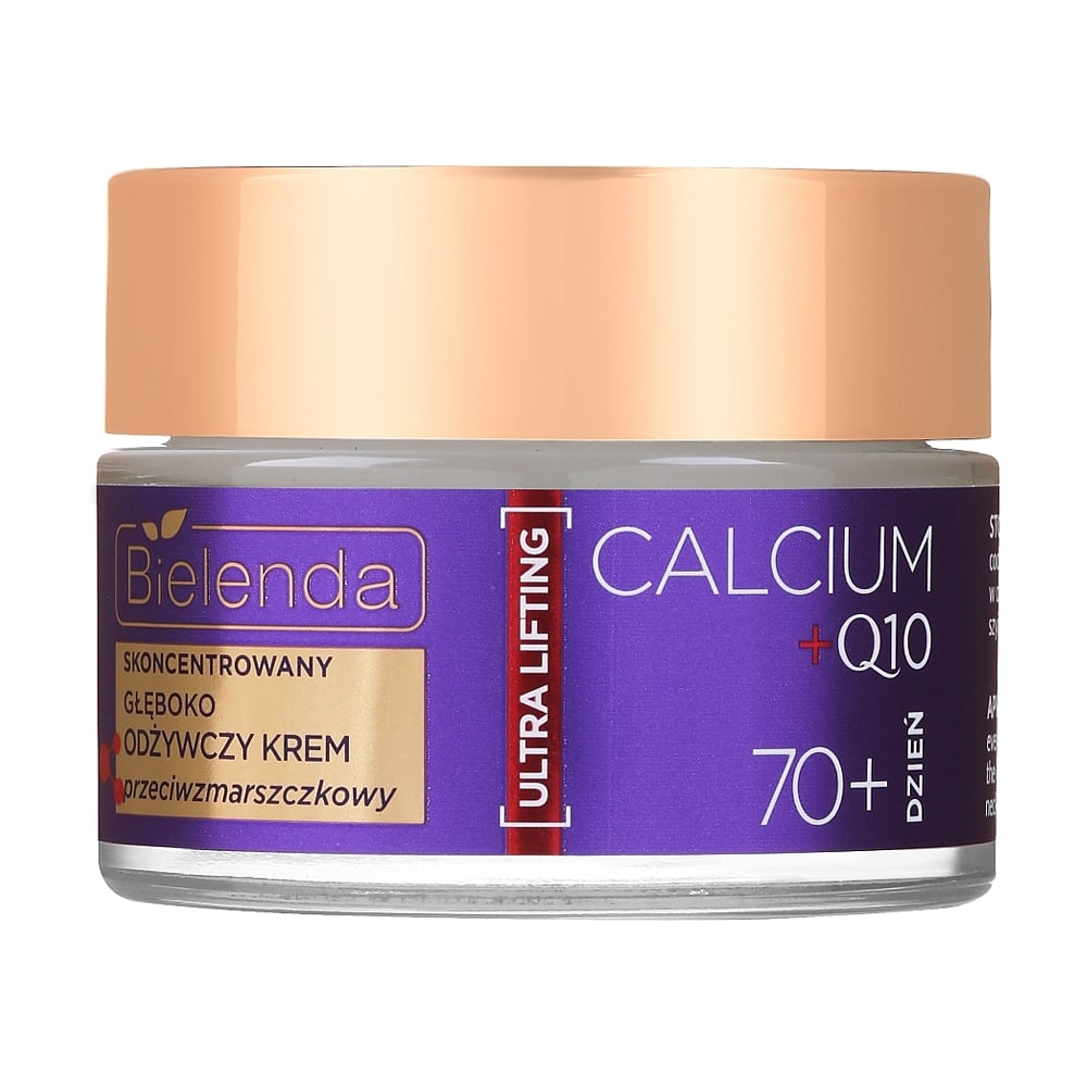 Концентрований глибоко живильний крем для обличчя Bielenda Calcium + Q10 проти зморщок, 70+, 50 мл